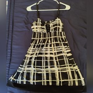 Black and white casual dress